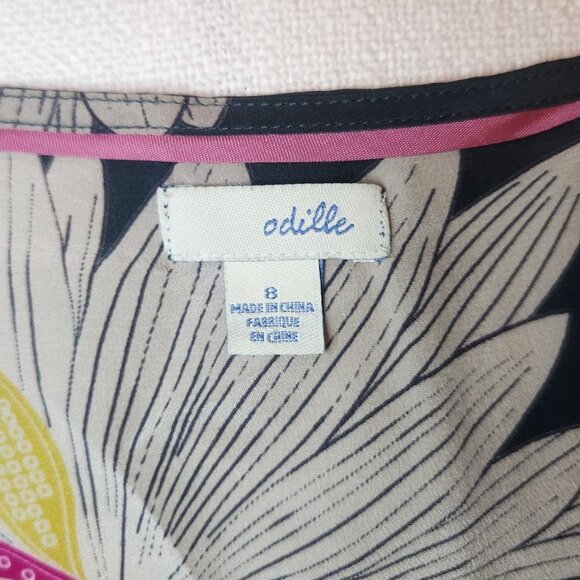 Anthropologie Odille Silk Floral Blouse Size 8 - Picture 2 of 8